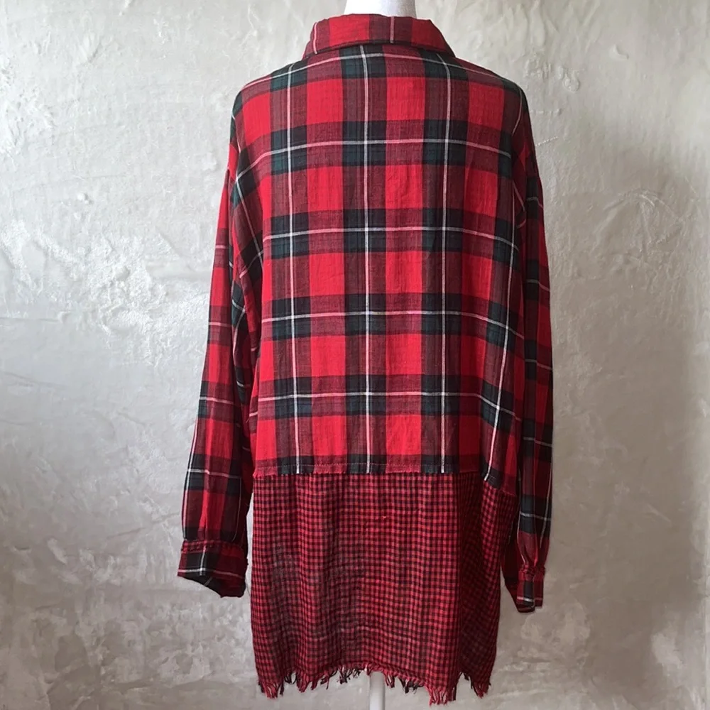 ✅Red Gingham Print Tunic - Picture 6 of 8